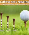 Wooden Golf Tees 3 1 Quarter Inches 100 Count Natural Hardwood Brown With White Markings for consistent tee shots and practice on the green