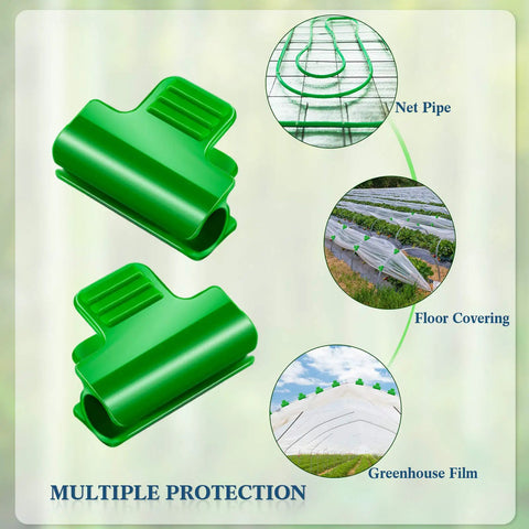 40 Piece Greenhouse Clamp Set For Film And Row Cover Netting Hoop Frame Clips For Seasonal Plant Support Pro Grade Easy Plant Extension Clips 3.9 Cm Long 10 mm Diameter Weatherproof Garden Clips For DIY Greenhouse