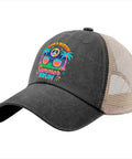 Bussin Summer We Out Cool Hat For Women Cute Tennis Trucker Caps With Mesh Ventilation Everyday Hat, colorful design, side view