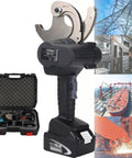 Heavy Duty Battery Operated Hydraulic Ratchet Cable Cutter For Copper And Aluminum Wire. Portable Electric Cutting Tool with alloy steel blade.