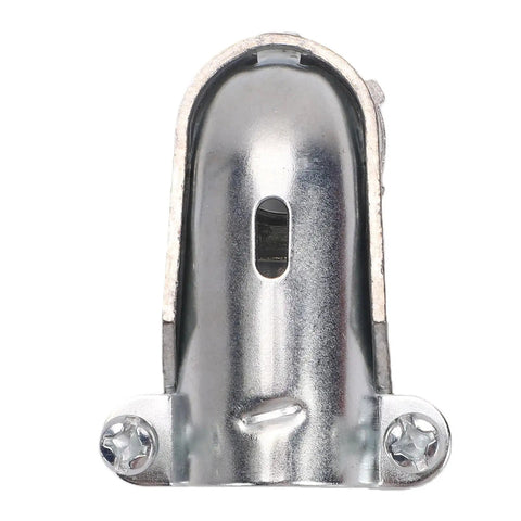 Top Shelf 90 Degree Squeeze Connector In Die Cast Zinc Alloy For 1 2 Inch Conduit Fitting, front view with screws.