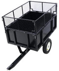 Heavy Duty Steel Dump Cart For Lawn And Garden Haul 750 Lb Capacity 22 Cubic Feet Tow Behind Utility Trailer With Removable Sides