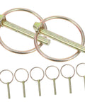 Heavy Duty Lynch Pin Kit 8 Pack For Farm Tractors Mowers And Trucks Tough As Nails Durable Safety Pins With Rings For Secure Hitching And Easy Towing Ideal For All Weather Farm Equipment Attachments And Reliable Quick Hitching Solutions, 8-piece iron pins