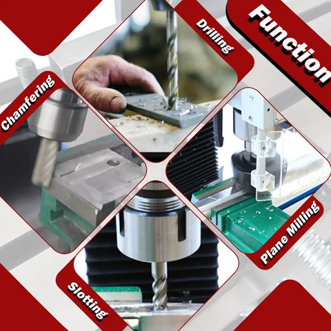Heavy Duty 1300W Mill Drill Machine Boasts A Crisp DRO Display And A Brushless Motor For Rock Solid Variable Speed Power Feed features chamfering, drilling, slotting, and plane milling.