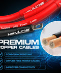 Close-up of premium copper cables used in Heavy Duty Dual Battery Isolator Kit 300 Amp With 1000 Amp Peak Voltage Sensitive Relay VSR.