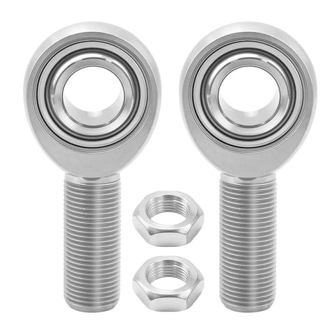 3/4 Inch Heim Joint Rod End Kit Heavy Duty Chromoly Panhard Rod With Left And Right Hand Threads Jam Nuts PTFE Liner Reinforced With Kevlar For Steering Suspension Traction Bars And Sand Rails, pair with jam nuts