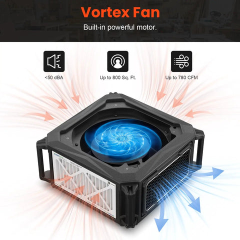 Vortex fan component of 270 Degree Intake Air Filtration System For Woodworking Shops And Garages Ceiling Mounted Dust Collector