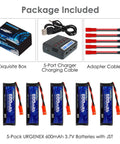 Package contents of 3.7V 600mAh LiPo Battery With JST Plug For UDI U817 U817A V959 V222 V929 RC Drones Quadcopters 1S Power Pack