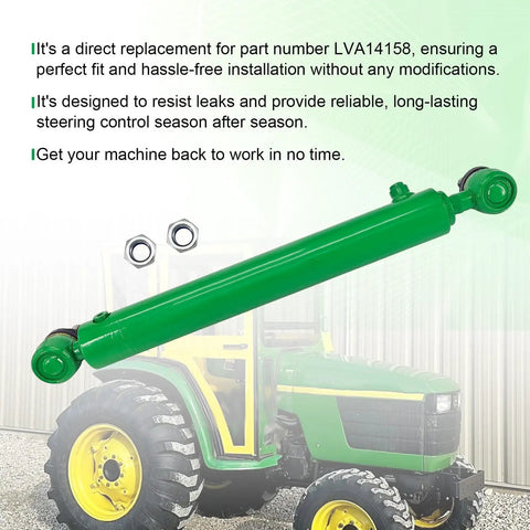 Green Power Steering Hydraulic Cylinder For John Deere Tractors And Telehandlers, Compatible With 4120 4320 4520 4600 4710