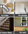 Rock Solid U Shaped Hand Rails For Outdoor Steps With Heavy Duty Wall Mount Grab Bar to keep your footing secure on patios and decks.
