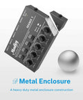 Gig Ready 4 Channel Stereo Audio Mixer USB Powered 5V Ultra Low Noise Submixing Console with metal enclosure
