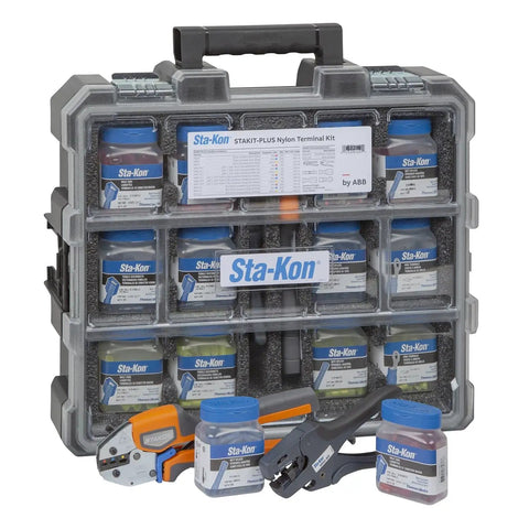 775 Piece Terminal And Disconnect Kit With Crimping And Wire Stripping Tool In Durable Carry Case front view