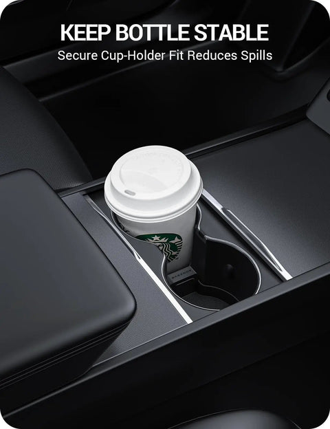 Tesla Model Y And Model 3 Center Console Organizer Tray Kit With Cup Holder Armrest Hidden Storage 2024-2026 focus on cup holder