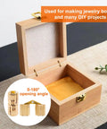 Hidden Brass Barrel Hinges For Wood Boxes 4 Pack 10mm With 16 Screws 180 Degree Opening Ideal For DIY Jewelry Box Making