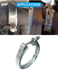 4 Inch Beefed Up Stainless Steel V Band Clamp With Quick Release Universal Flange Kit For Racing Exhaust Down Pipes application