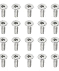 M2 By 6mm Flat Head Socket Cap Screws 100 Pack Durable 304 Stainless Steel 18 8 Machine Screws Flat Countersunk Bolts hex view