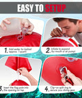 Steps to set up Self Righting Inflatable Surface Marker Buoy With Dive Down Flag And 8ft Rope For Freediving And Scuba Training