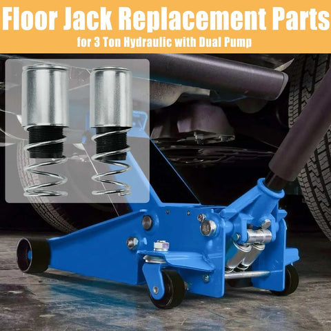 3 Ton Hydraulic Floor Jack Dual Pump Piston Plunger Kit Replacement Parts with dual pump jacks and plungers