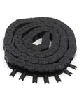 Open Type Cable Drag Chain 1 Meter Black Plastic Internal 10x11mm External 15x18mm for 3D Printers and CNC Machines coiled view