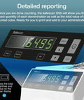 Display panel of Fast USD Coin Counter And Sorter That Quickly Value Counts Mixed Denominations And Sorts By Denomination