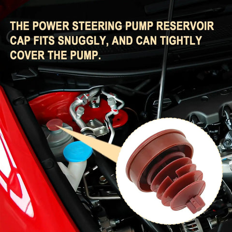 2 Pack Red Hydraulic Power Steering Cap Replacement 53697 SB3 952 For Honda And Acura Reservoir Cap Plug Cover No Fuss Install Easy Fit Fits Pilot Ridgeline Civic Odyssey Accord CR V Prelude Element