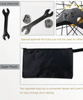 All In One Bike Tool Kit With Eight Pro Grade Bicycle Repair Tools For Mountain Bikes Include Hub Cone Wrench and Zipper Pouch