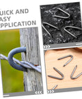 Close-up of 1 Bag U Shaped Fence Staples Durable Fasteners For Chicken Wire And Hardware Cloth with easy installation