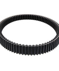 OEM Clutch Drive Belt 422280366 for UTVs and Side by Sides, heavy duty black ribbed belt, factory grade, circular view.