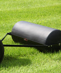 Tow Behind Lawn Roller 690 Lb Capacity With Easy Turn Plug, 36 Inch Wide Poly Drum, Flat Black Finish For Big Yards