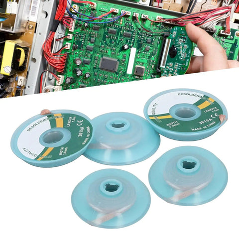 5Pcs Desoldering Solder Wick Braids For PCB Repair And Electronics Work Alloy Copper Solder Wick 1.5m Long 3.0mm Wide
