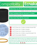 Three Pack Foam Sleeve Filters And Three Pack Wet Dry Vacuum Filters For 5 Gallon And Up Vacuums VF2002 Dry Discs With Three Retaining Bands Replacement 9058500 And 9010700 Fit Most 5 Gallon And Up Vacuums compatibility guide