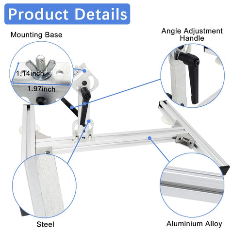 JQDML upgrade stand kit for reciprocating cycle linear actuator, aluminum alloy frame with steel base