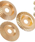 All In One Woodworking Disc Kit For 4 Inch Or 4 And A Half Inch Angle Grinders With Flat Beveled And Curved Carving Discs 3 Pack