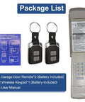 Universal All In One Garage Door Opener Keypad And Remote For Old School LiftMaster Craftsman Units With Learn Button Colors