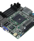 Compact Mini ITX Server Motherboard Supports X570 Chipset And Ryzen 5000 Processors with heatsinks and memory slots.