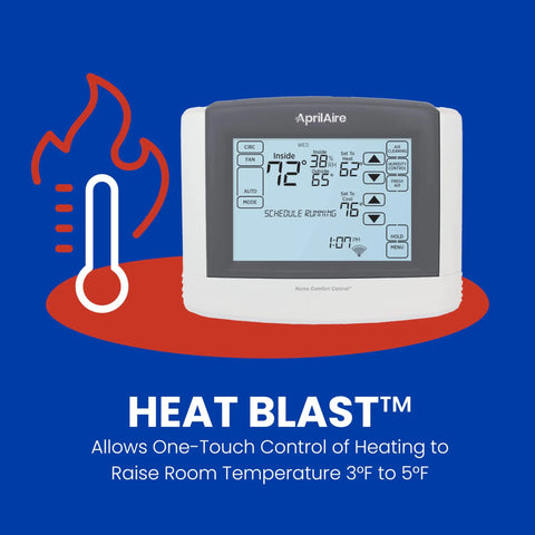 Programmable Touchscreen Thermostat For Easy Home Comfort And Energy Savings with Heating Control Display