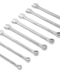 16 Piece Metric Combination Wrench Set With Roll Up Storage Pouch, Heat Treated Chrome Vanadium Steel, 7mm To 22mm, spread out view