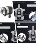 Beefy Planetary Gearbox Reducer 5:1 With Low Backlash 7 Arcmin showcasing internal spur gear and mechanical structure for CNC use
