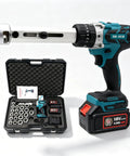 Premium Cordless Electric Wire Stripper Machine With Dual Four Ah Batteries And Twenty Bushings in case with ergonomic handle.