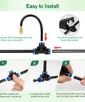 Automatic Garden Watering System With 39Ft Brass Misting Line And 12 Spraying Nozzles installation steps