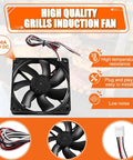 Pellet Grill Induction Fan Motor Replacement For D2 Pro 780 575 Ironwood 650 885 Silverton 620 810 Century 885 Oven Circulation Fan 12V DC