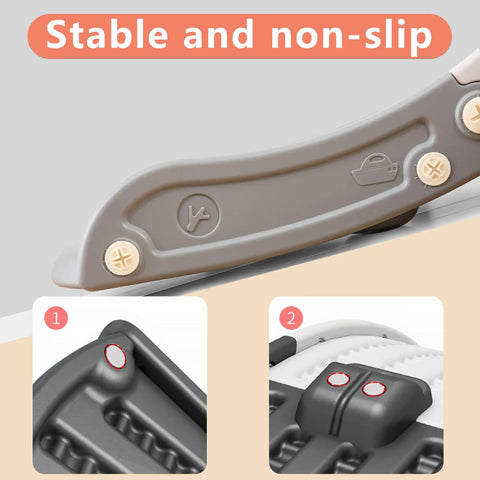 Close-up of the stable and non-slip base of the Awesome Indoor Kids Couch Slide For Bedroom Play Adventures featuring safety features.