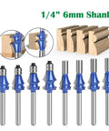 Premium Carbide Drawing Line Router Bit Featuring Solid 1/4 Inch Or 6mm Shank For Smooth Woodworking With Curved Profiles In R1.5 To R4 Sizes.