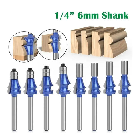 Premium Carbide Drawing Line Router Bit Featuring Solid 1/4 Inch Or 6mm Shank For Smooth Woodworking With Curved Profiles In R1.5 To R4 Sizes.