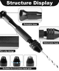 Complete 59 Piece Micro Hand Drill Bit Kit With Pin Vise 48 Small Twist Drill Bits And 10 PCB Cutting Bits structure display