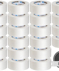 Bulk 22 Roll White Duct Tape 660 Yards 2 Inch Heavy Duty No Residue All Weather Tear by Hand Multipurpose rolls stacked in 22 pack