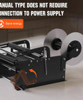Hand Crank Bottle Labeling Machine Adjustable For Glass Metal Round Zp-50W with manual crank, showcasing label rollers and compact design.