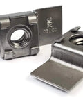 Top Shelf Plain Steel Retainer Weld Nuts 1/2-13 Thread Pack Of 10 showing two free floating bridge design weld nuts.