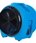 16 Inch Axial Blower Exhaust Fan With 1HP Motor Delivers 5000 CFM And Up To 200 Pa, blue industrial fan front view.
