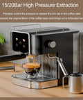 Pro Grade Semi Automatic Espresso Machine With Slick Touchscreen And Large Tank To Brew At Home brewing espresso with 15/20 bar pressure extraction.